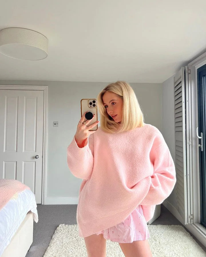 Pink Oversized Pullover “Barbie”