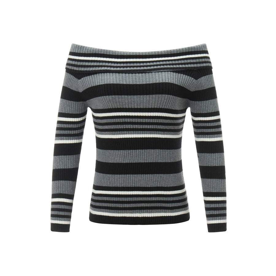 Striped Off-Shoulder Sweater "Brooke"
