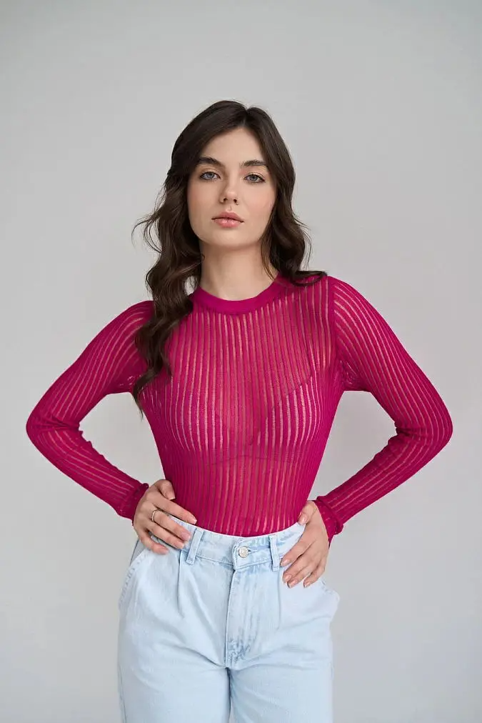 Striped See Through Sweater "Ivy"