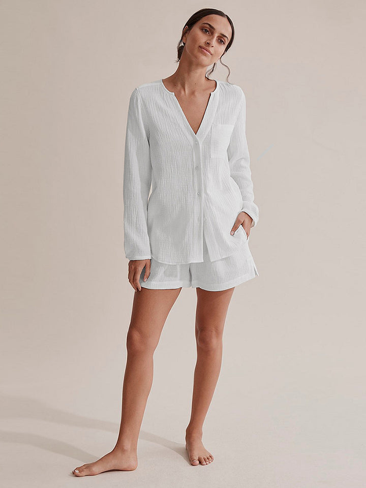 Cotton Pajamas With Shorts “Noelle”