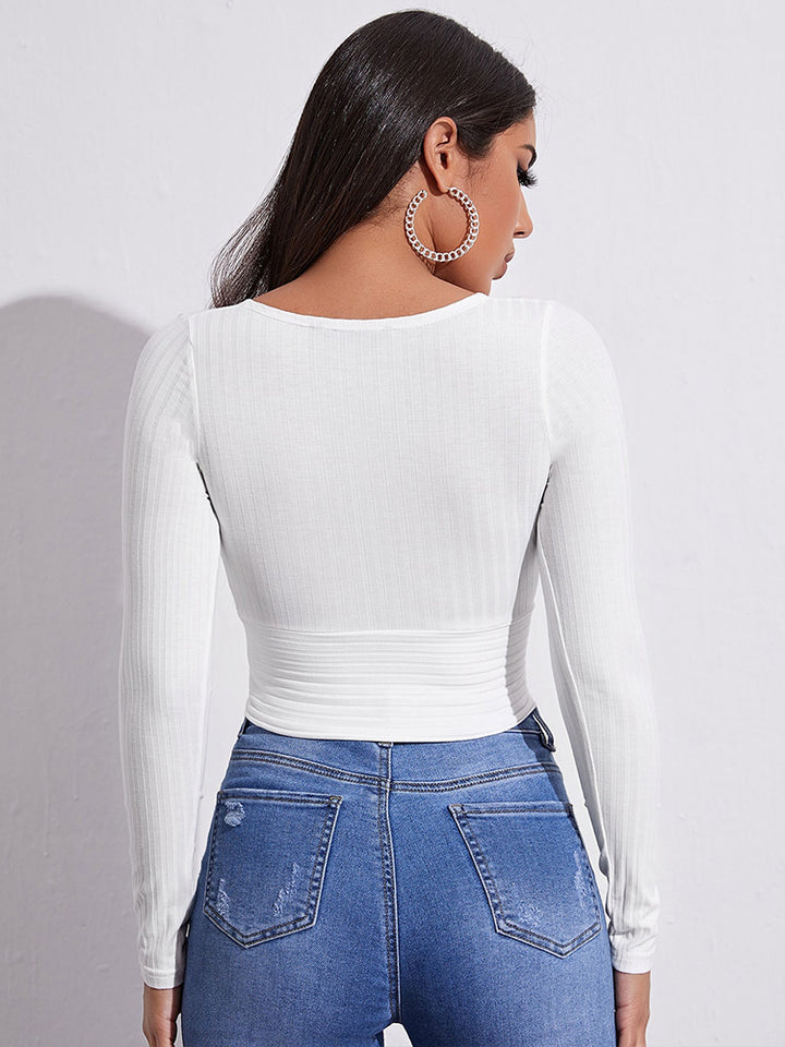 Ribbed Knitted Elastic Top “Kelsey”