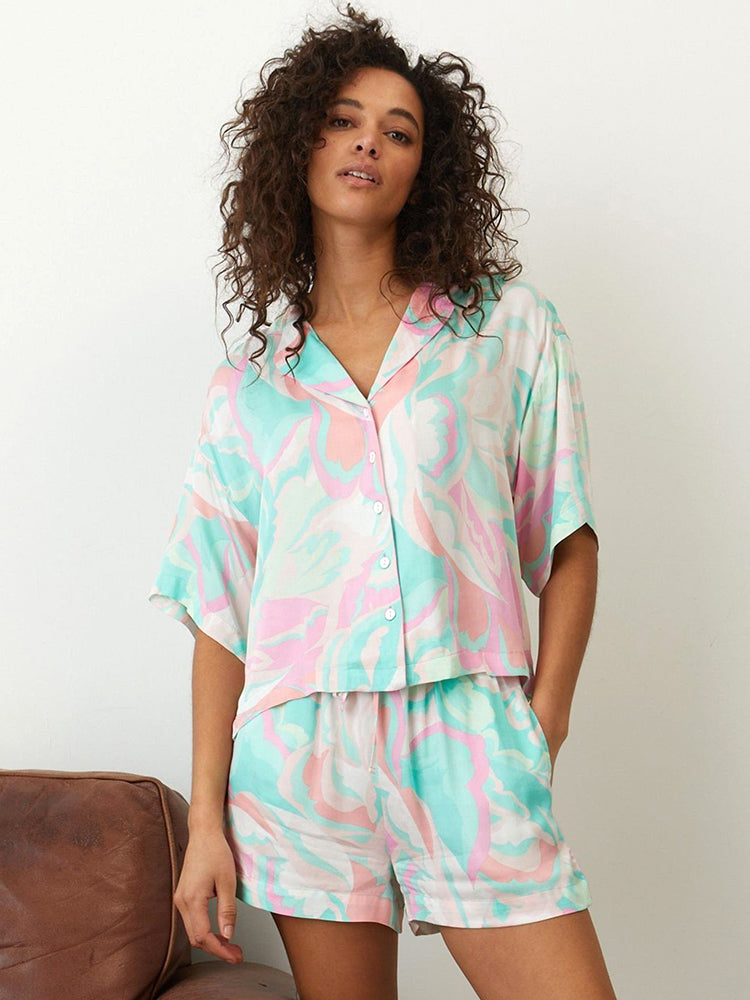 Half Sleeve Printed Pajamas Set “Juliana”