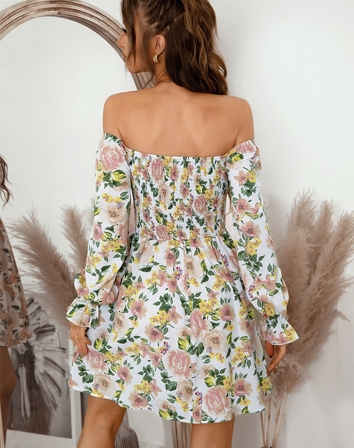 Short Full Sleeve Floral Dress “Brooklyn”